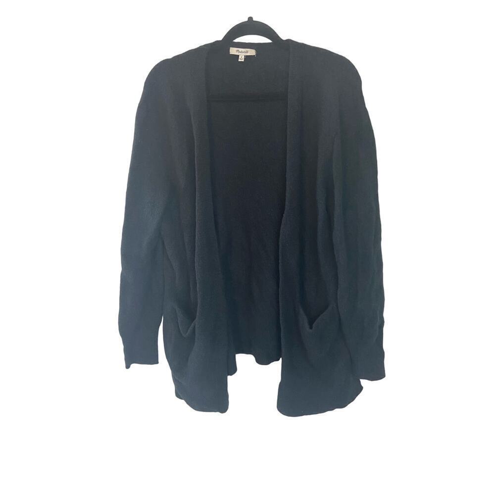 Madewell Cozy Walker Cardigan Heather Black Size M
